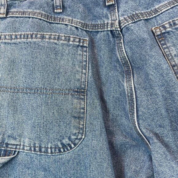 Wrangler Carpenter Jeans Men's 34x29 Blue Tool Pockets Workwear Utility Pants - Picture 7 of 11